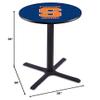 HBS L211-36" Black Wrinkle Syracuse Pub Table by Holland Bar Stool Co. view 2