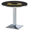 HBS L217-42" Chrome Michigan Tech Pub Table by Holland Bar Stool Co. view 1