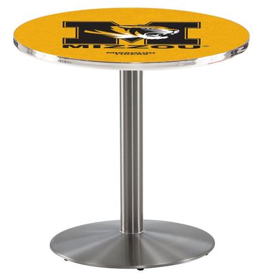 HBS L214-36" Stainless Steel Missouri Pub Table by Holland Bar Stool Co.