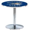 HBS L214-36" Chrome Montana State Pub Table by Holland Bar Stool Co. view 1