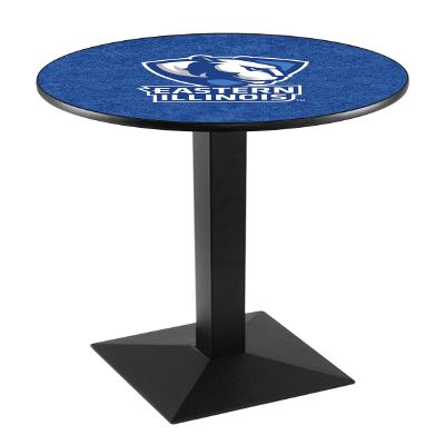 HBS L217-36" Black Wrinkle Eastern Illinois Pub Table by Holland Bar Stool Co.