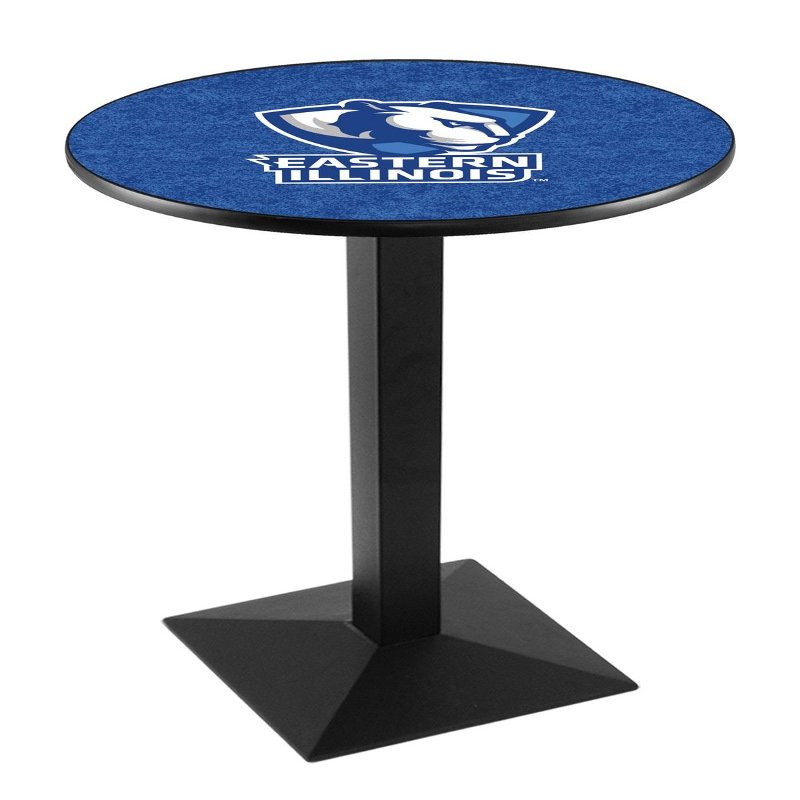 HBS L217-36" Black Wrinkle Eastern Illinois Pub Table by Holland Bar Stool Co.