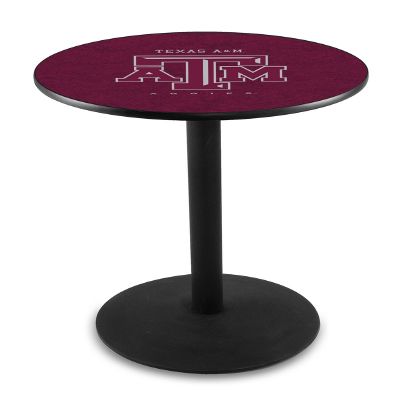 HBS L214-42" Black Wrinkle Texas A&M Pub Table by Holland Bar Stool Co.