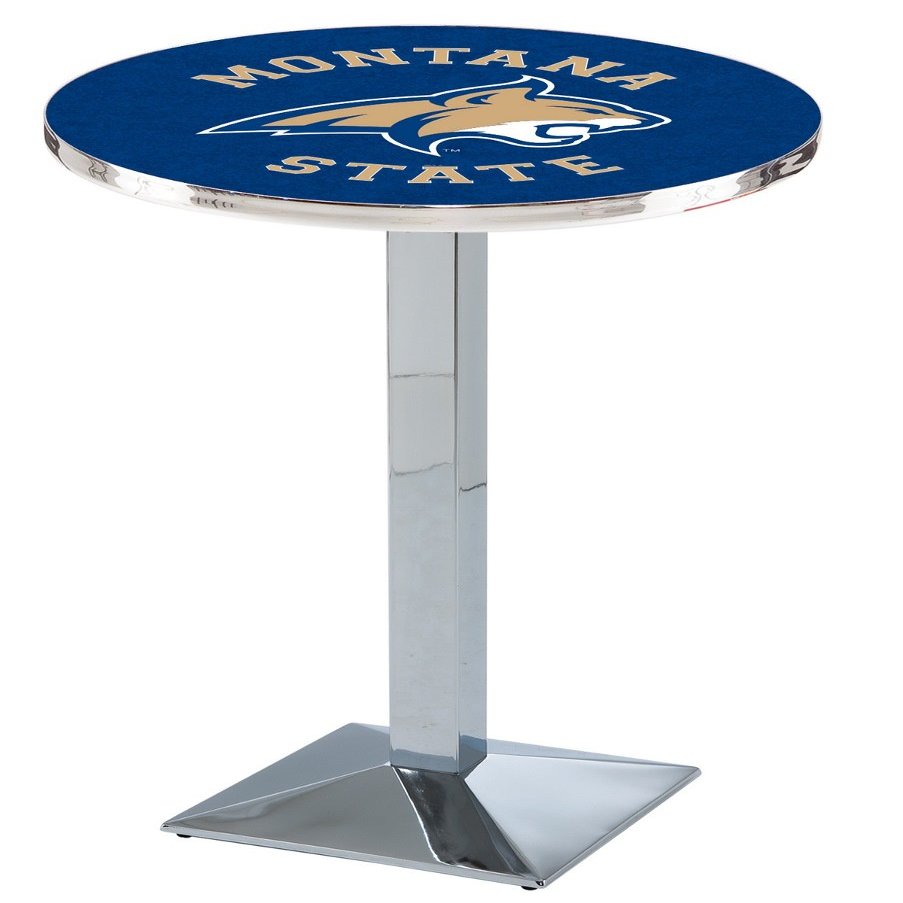 HBS L217-42" Chrome Montana State Pub Table by Holland Bar Stool Co.