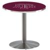 HBS L214-42" Stainless Steel Texas A&M Pub Table by Holland Bar Stool Co.