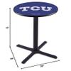 Holland Bar Stool Co. L211-42" Black Wrinkle TCU Pub Table view 2