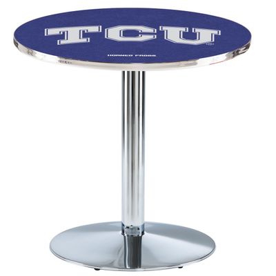 HBS L214-36" Chrome TCU Pub Table by Holland Bar Stool Co.
