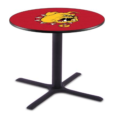 HBS L211-42" Black Wrinkle Ferris State Pub Table by Holland Bar Stool Co.