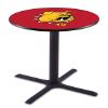 HBS L211-42" Black Wrinkle Ferris State Pub Table by Holland Bar Stool Co. view 1