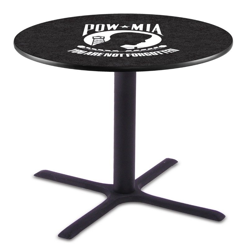 Holland Bar Stool Co. L211-42" Black Wrinkle POW/MIA Pub Table