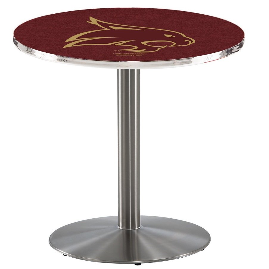 HBS L214-42" Stainless Steel Texas State Pub Table by Holland Bar Stool Co.