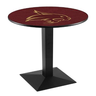 HBS L217-36" Black Wrinkle Texas State Pub Table by Holland Bar Stool Co.