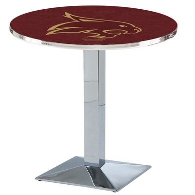 HBS L217-36" Chrome Texas State Pub Table by Holland Bar Stool Co.