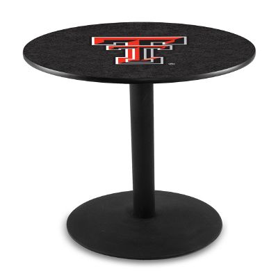 HBS L214-42" Black Wrinkle Texas Tech Pub Table by Holland Bar Stool Co.