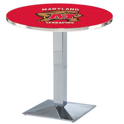 HBS L217-42" Chrome Maryland Pub Table by Holland Bar Stool Co.