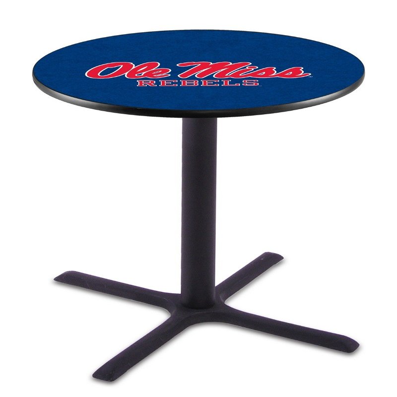 HBS L211-42" Black Wrinkle Ole' Miss Pub Table by Holland Bar Stool Co.