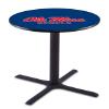 HBS L211-42" Black Wrinkle Ole' Miss Pub Table by Holland Bar Stool Co. view 1
