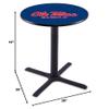 HBS L211-42" Black Wrinkle Ole' Miss Pub Table by Holland Bar Stool Co. view 2