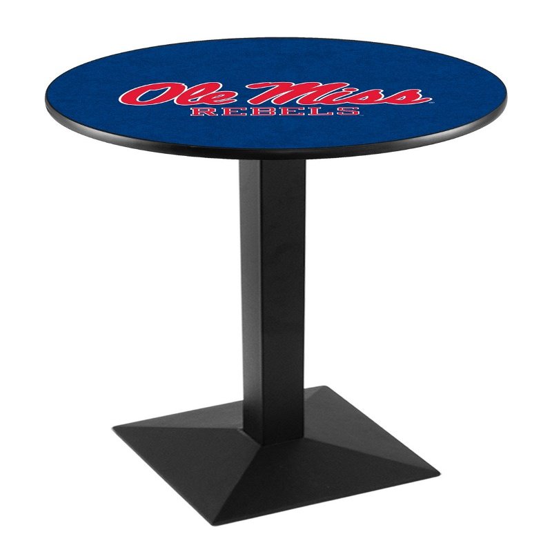 Holland Bar Stool Co. L217-42" Black Wrinkle Ole' Miss Pub Table