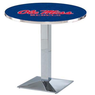 Holland Bar Stool Co. L217-36" Chrome Ole' Miss Pub Table