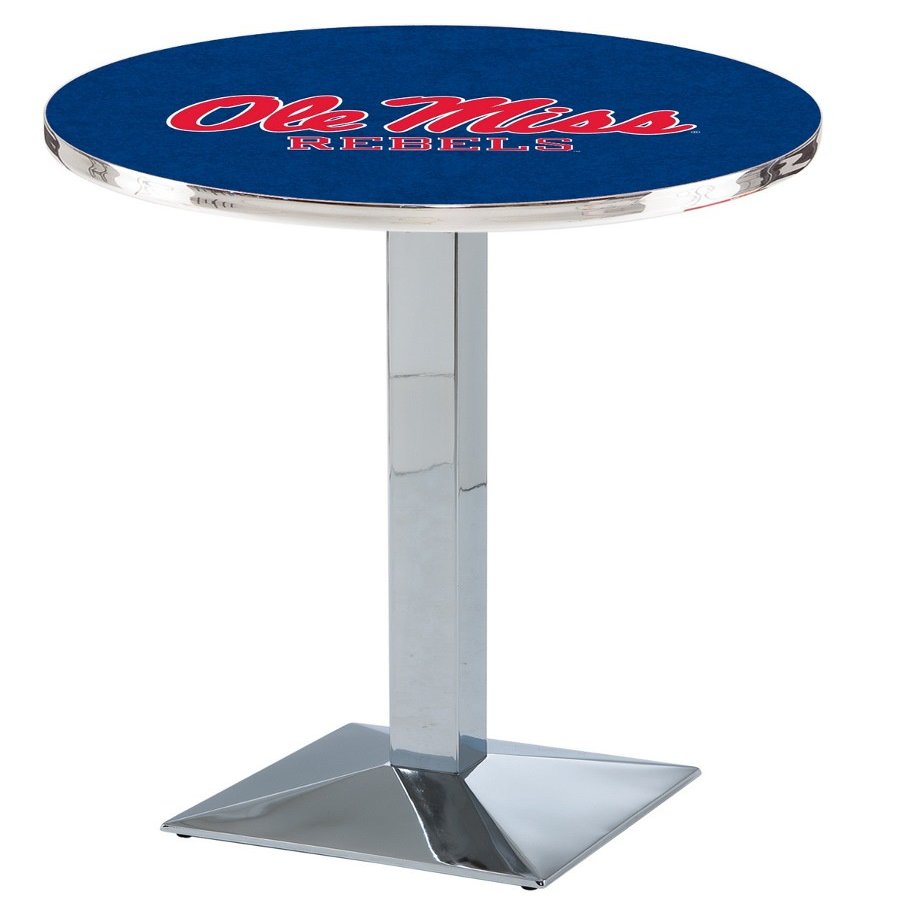Holland Bar Stool Co. L217-36" Chrome Ole' Miss Pub Table