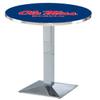 Holland Bar Stool Co. L217-36" Chrome Ole' Miss Pub Table view 1