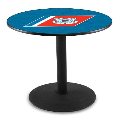 HBS L214-42" Black Wrinkle U.S. Coast Guard Pub Table by Holland Bar Stool Co.