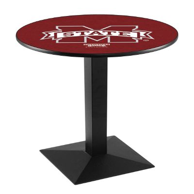 Holland Bar Stool Co. L217-42" Black Wrinkle Mississippi State Pub Table