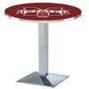 Holland Bar Stool Co. L217-42" Chrome Mississippi State Pub Table view 1