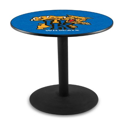 HBS L214-36" Black Wrinkle Kentucky Wildcat Pub Table by Holland Bar Stool Co.