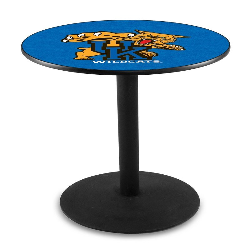 HBS L214-36" Black Wrinkle Kentucky Wildcat Pub Table by Holland Bar Stool Co.