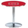 Holland Bar Stool Co. L214-36" Chrome North Carolina State Pub Table view 1