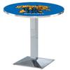 HBS L217-42" Chrome Kentucky Wildcat Pub Table by Holland Bar Stool Co. view 1