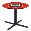 HBS L211-42" Black Wrinkle Georgia Bulldog Pub Table by Holland Bar Stool Co.