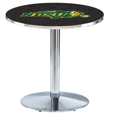 HBS L214-42" Chrome North Dakota State Pub Table by Holland Bar Stool Co.