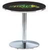 HBS L214-42" Chrome North Dakota State Pub Table by Holland Bar Stool Co.