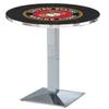 HBS L217-42" Chrome U.S. Marines Pub Table by Holland Bar Stool Co. view 1