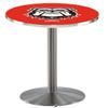 HBS L214-42" Stainless Steel Georgia Bulldog Pub Table by Holland Bar Stool Co.