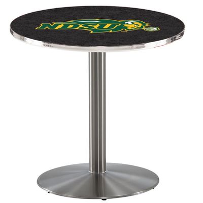 HBS L214-42" Stainless Steel North Dakota State Pub Table by Holland Bar Stool Co.