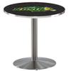 HBS L214-42" Stainless Steel North Dakota State Pub Table by Holland Bar Stool Co.