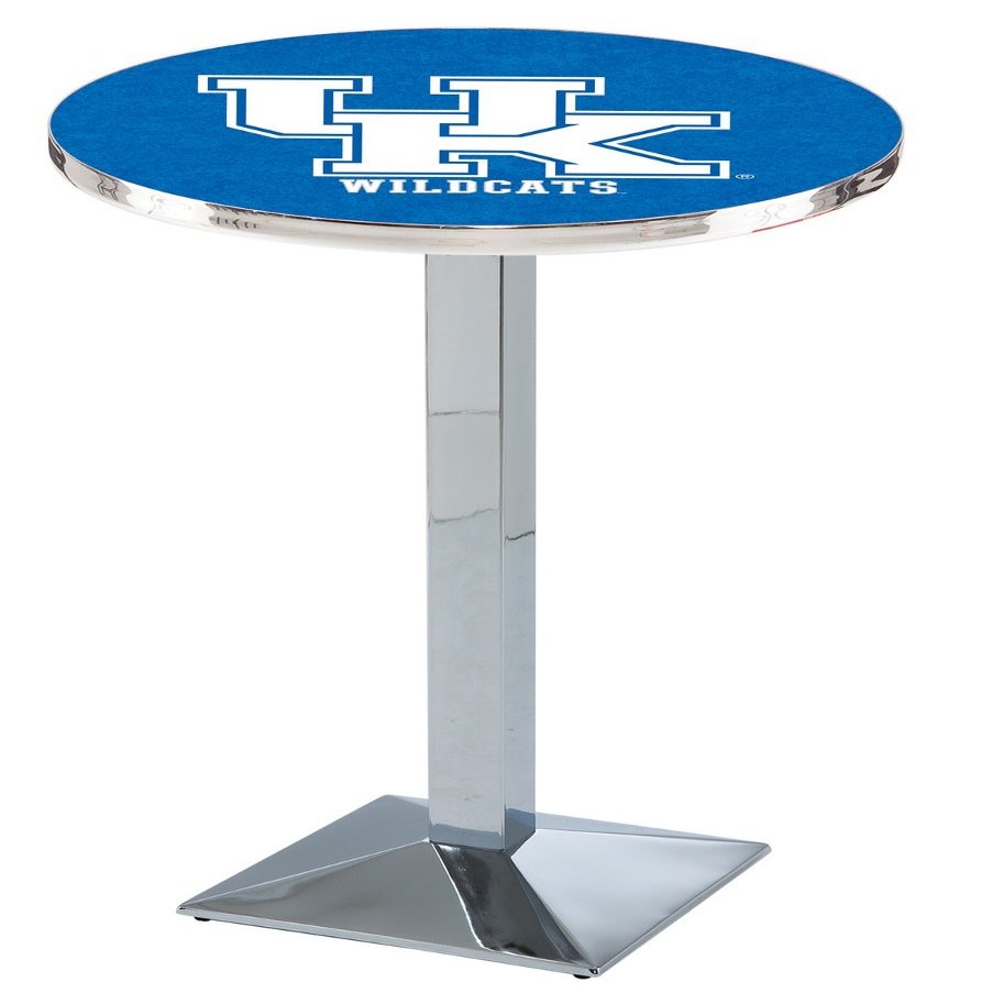 HBS L217-36" Chrome Kentucky UK Pub Table by Holland Bar Stool Co.