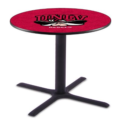 HBS L211-42" Black Wrinkle UNLV Pub Table by Holland Bar Stool Co.