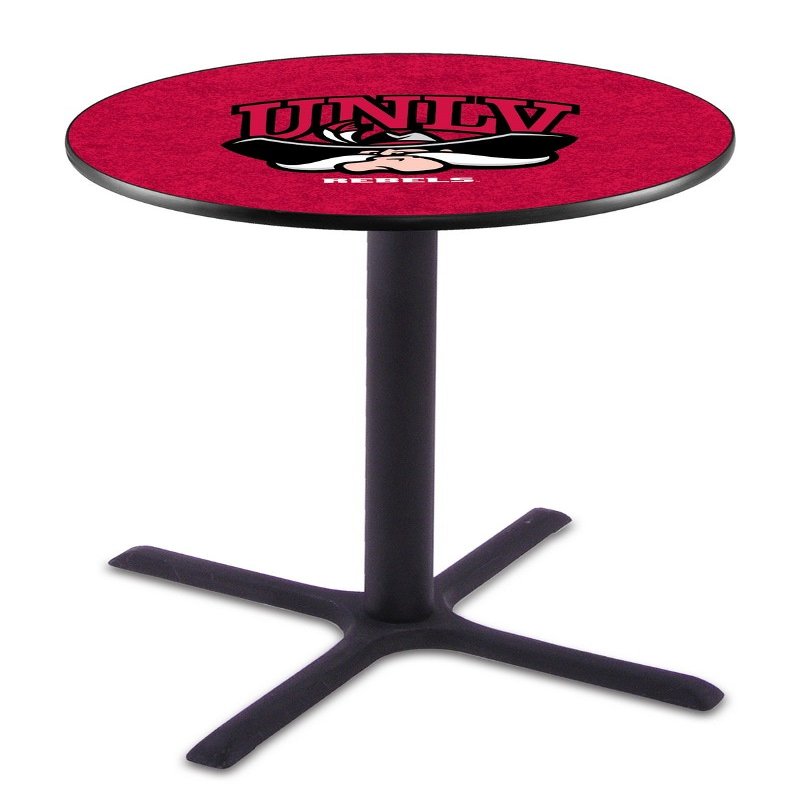 HBS L211-42" Black Wrinkle UNLV Pub Table by Holland Bar Stool Co.