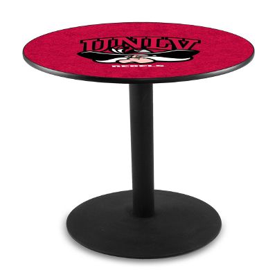 HBS L214-42" Black Wrinkle UNLV Pub Table by Holland Bar Stool Co.