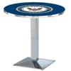 HBS L217-36" Chrome U.S. Navy Pub Table by Holland Bar Stool Co. view 1
