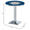 HBS L217-36" Chrome U.S. Navy Pub Table by Holland Bar Stool Co. view 2