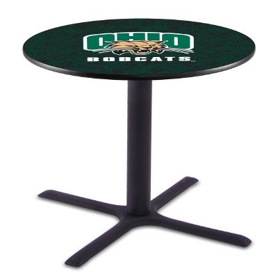 HBS L211-36" Black Wrinkle Ohio University Pub Table by Holland Bar Stool Co.