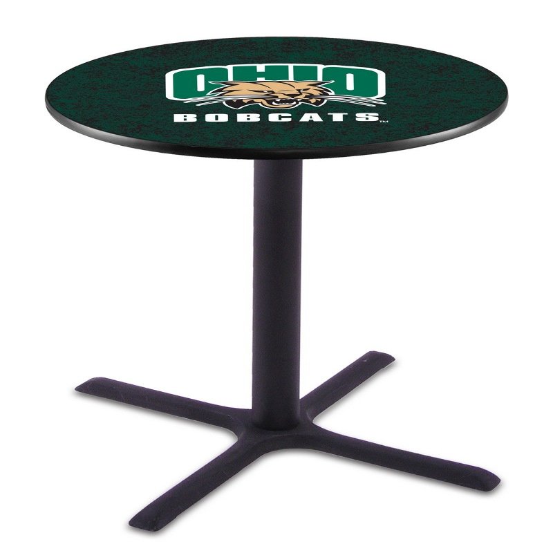 HBS L211-36" Black Wrinkle Ohio University Pub Table by Holland Bar Stool Co.