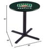HBS L211-36" Black Wrinkle Ohio University Pub Table by Holland Bar Stool Co. view 2