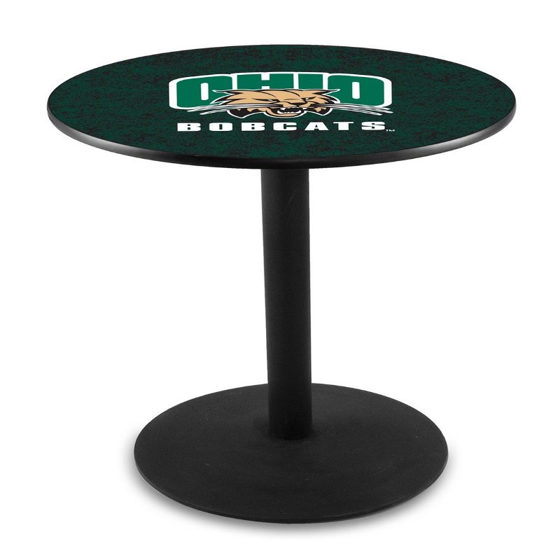 HBS L214-36" Black Wrinkle Ohio University Pub Table by Holland Bar Stool Co.